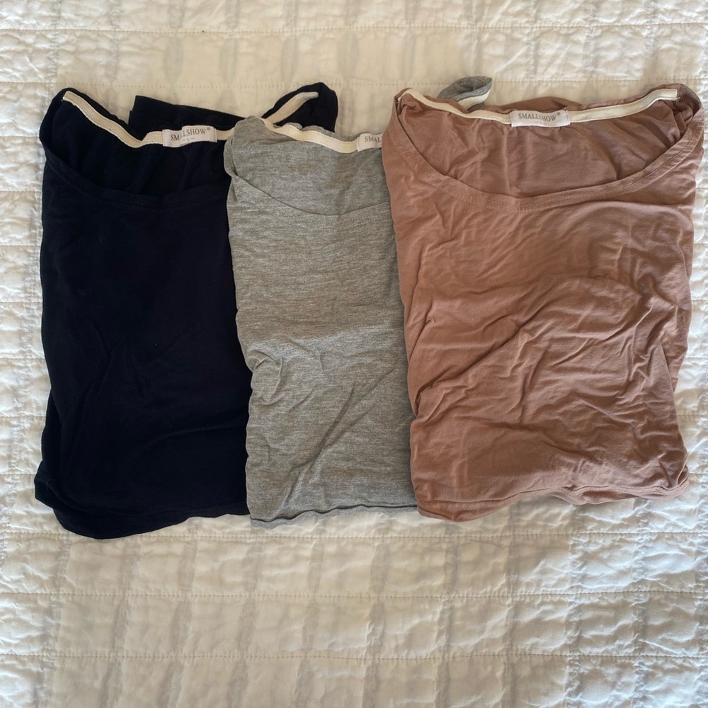 Bundle if 3 maternity/nursing tees size L